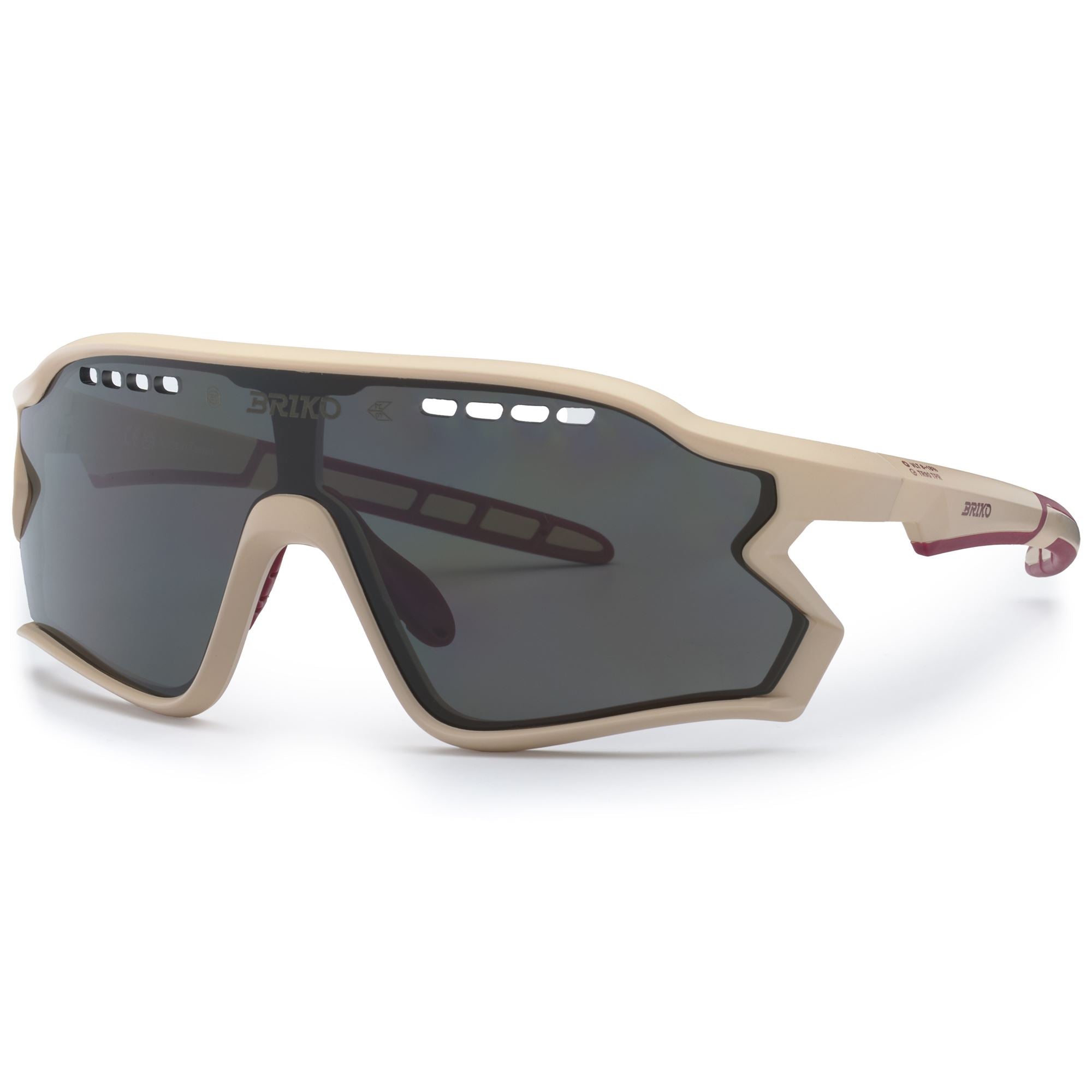 Unisex Beige Sport Sunglasses for Running and Cycling | Briko