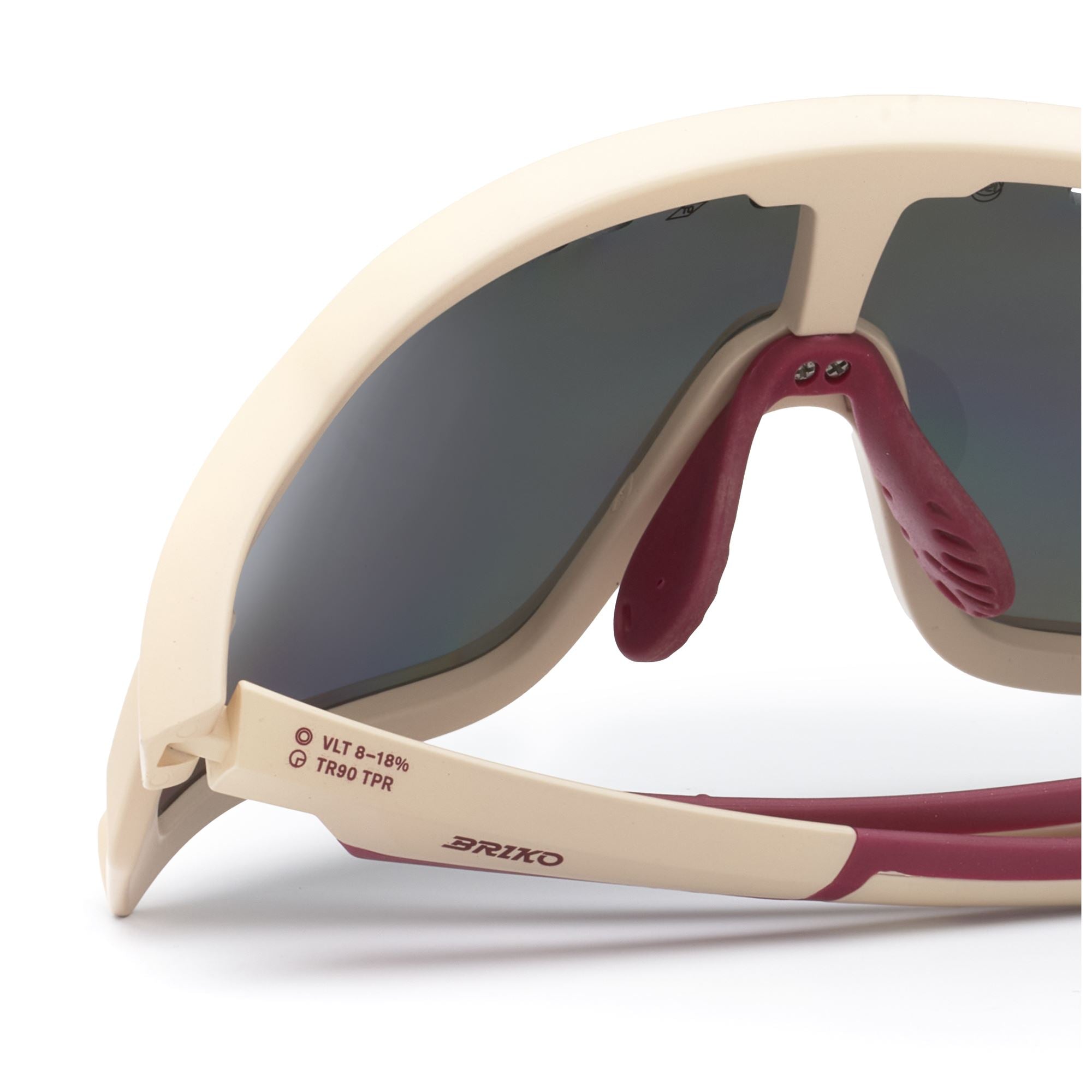 Unisex Beige Sport Sunglasses for Running and Cycling | Briko