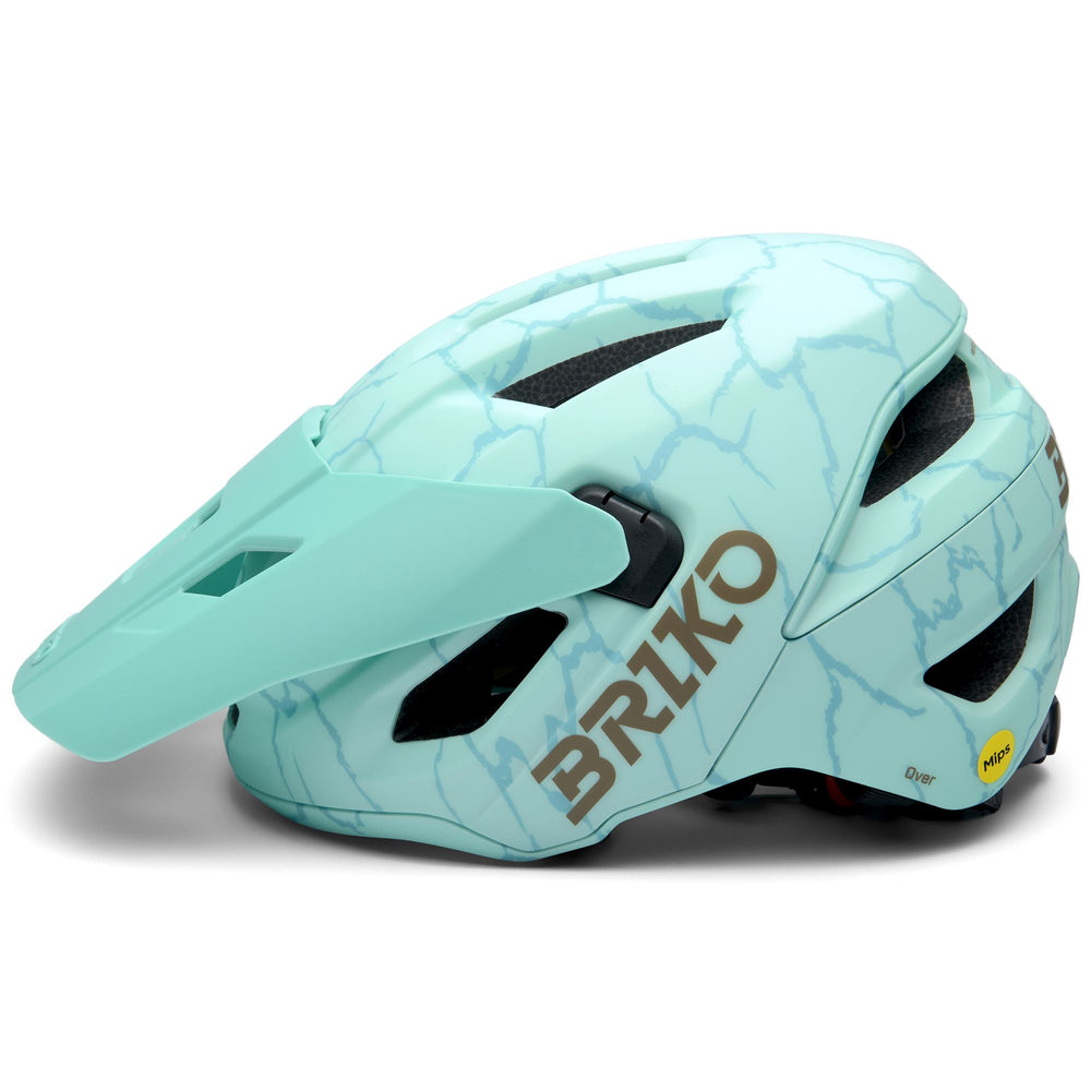 Casco da mountain bike unisex verde e marrone con ventilazione 02