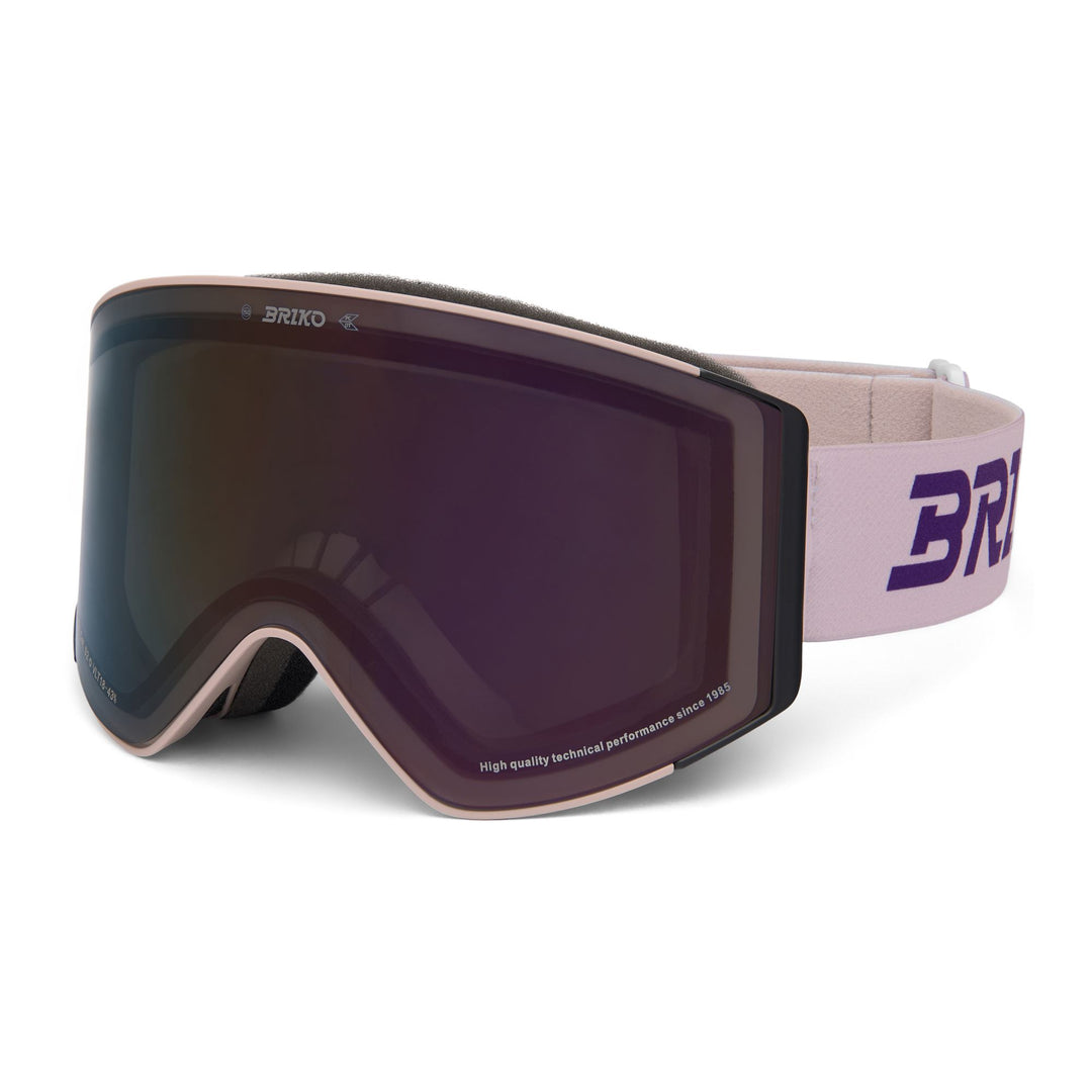 Beige Kid's Ski Goggles with Anti-Fog and UV Protection main