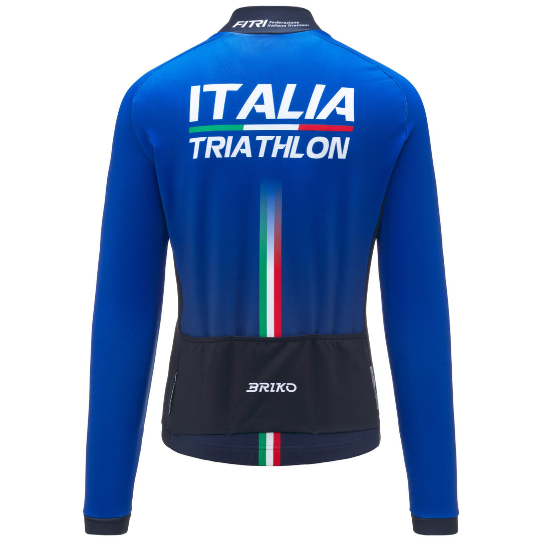 Veste de triathlon bleue unisexe avec protection imperméable et respirante main