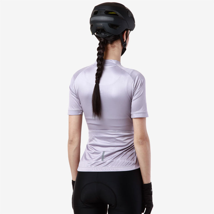 Maglia da ciclismo da donna viola per ciclismo su strada e su ghiaia 7