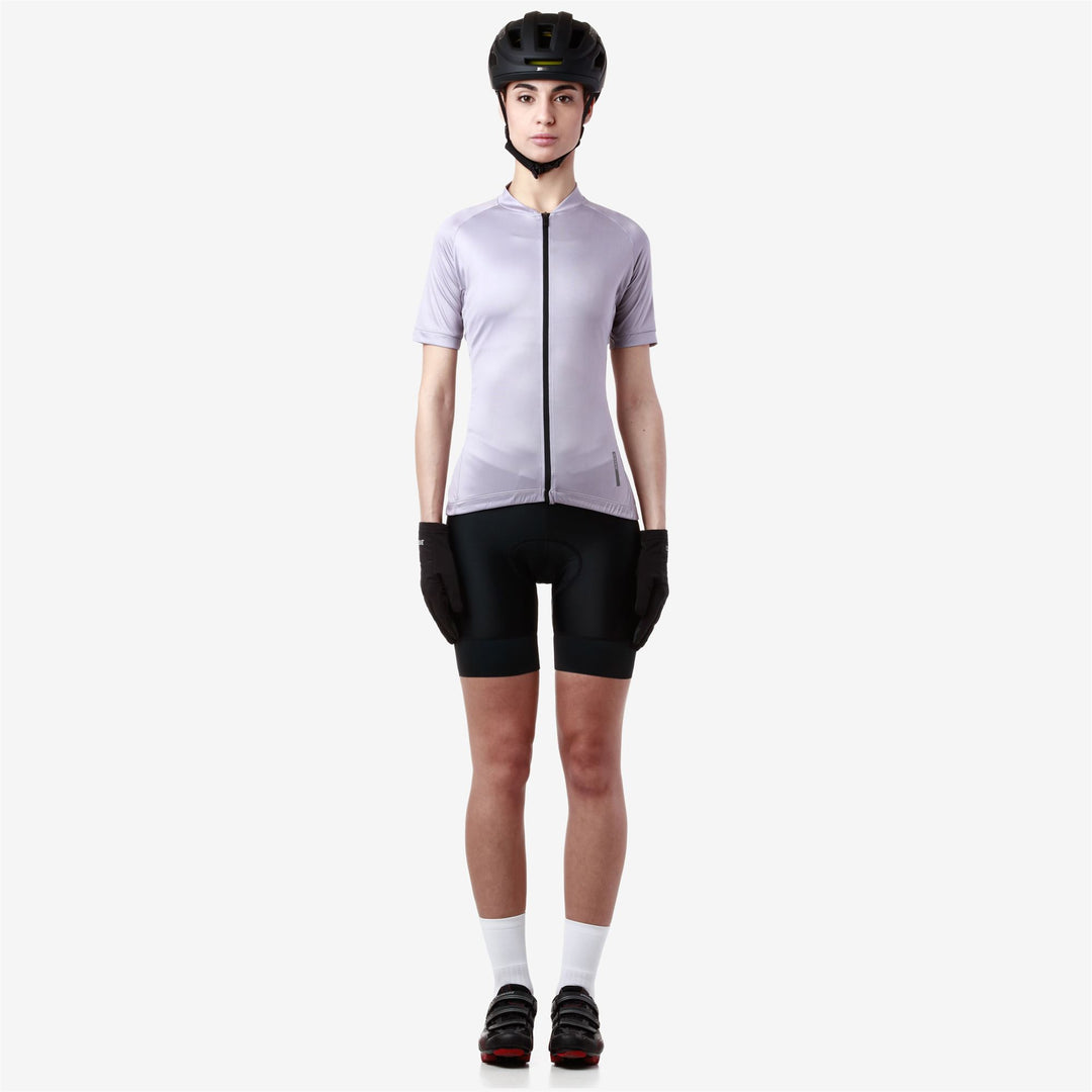Maglia da ciclismo da donna viola per ciclismo su strada e su ghiaia main