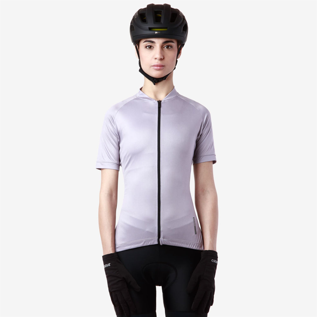 Maglia da ciclismo da donna viola per ciclismo su strada e su ghiaia main