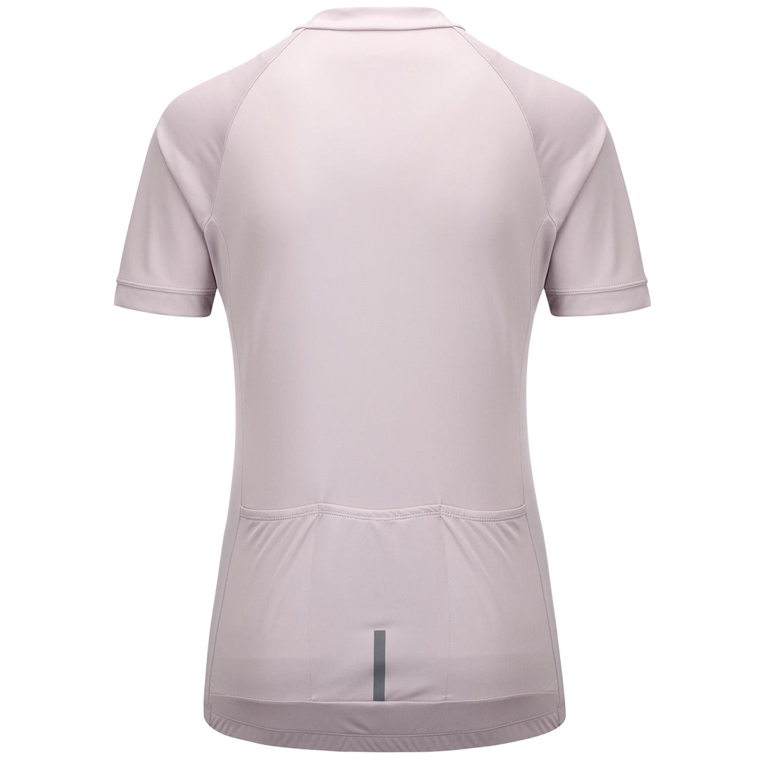 Maillot de cyclisme violet pour femme, idéal pour la route et le gravel. main