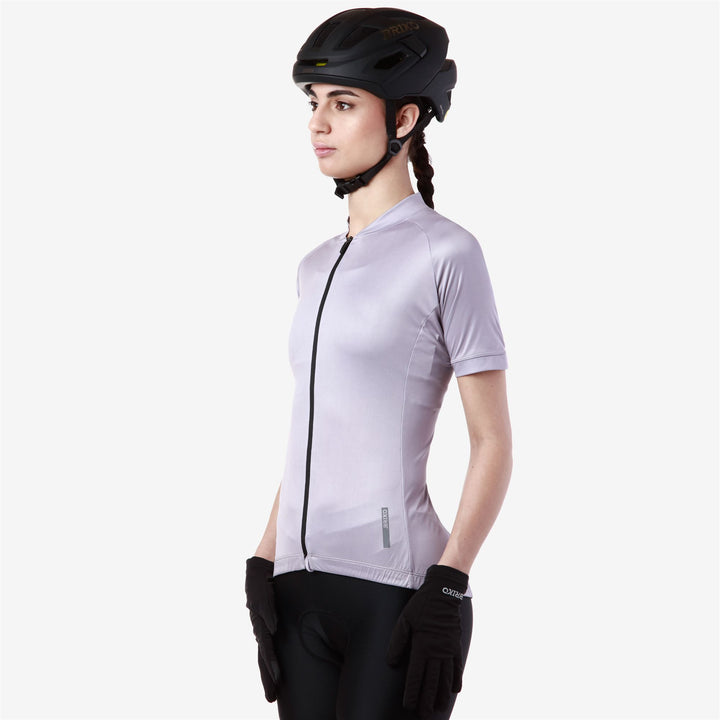 Maglia da ciclismo da donna viola per ciclismo su strada e su ghiaia 6