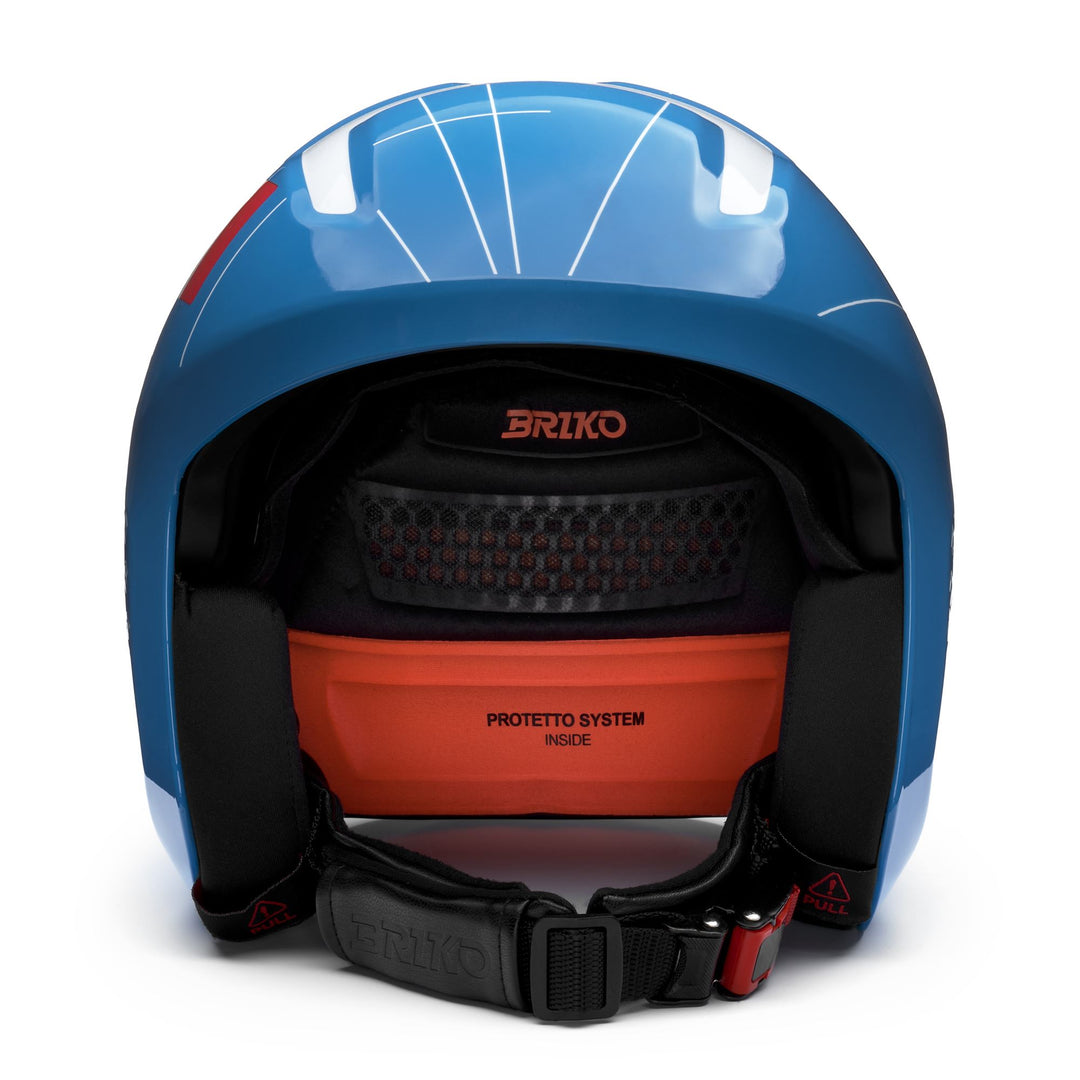 Casque de ski unisexe bleu et blanc pour haute performance main