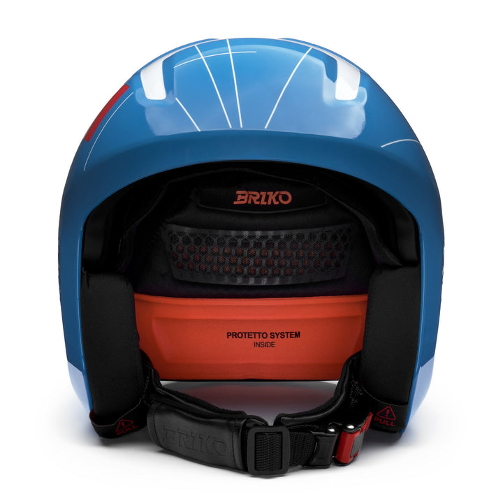 Unisex Blue and White Ski Race Helmet for High Performance 3