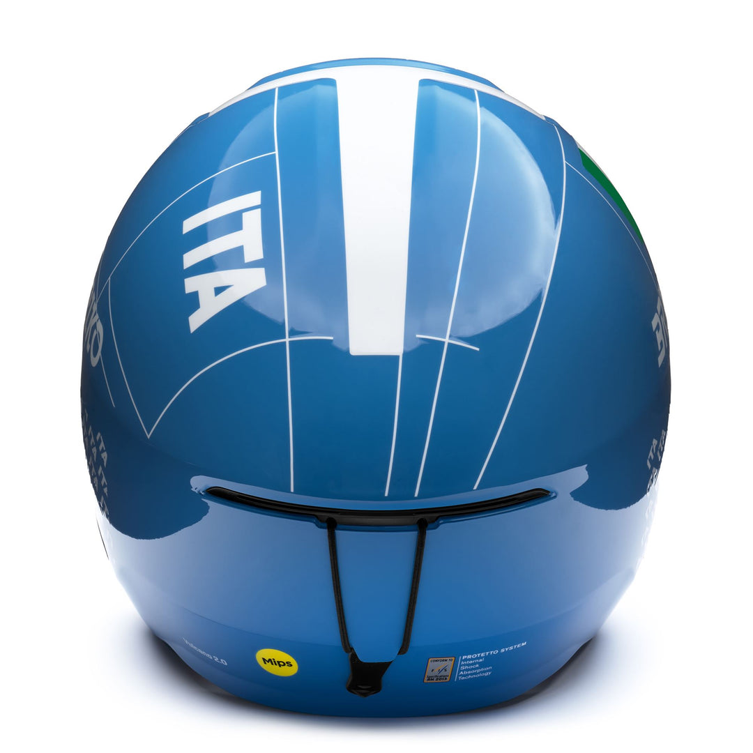 Unisex Blue and White Ski Race Helmet for High Performance main