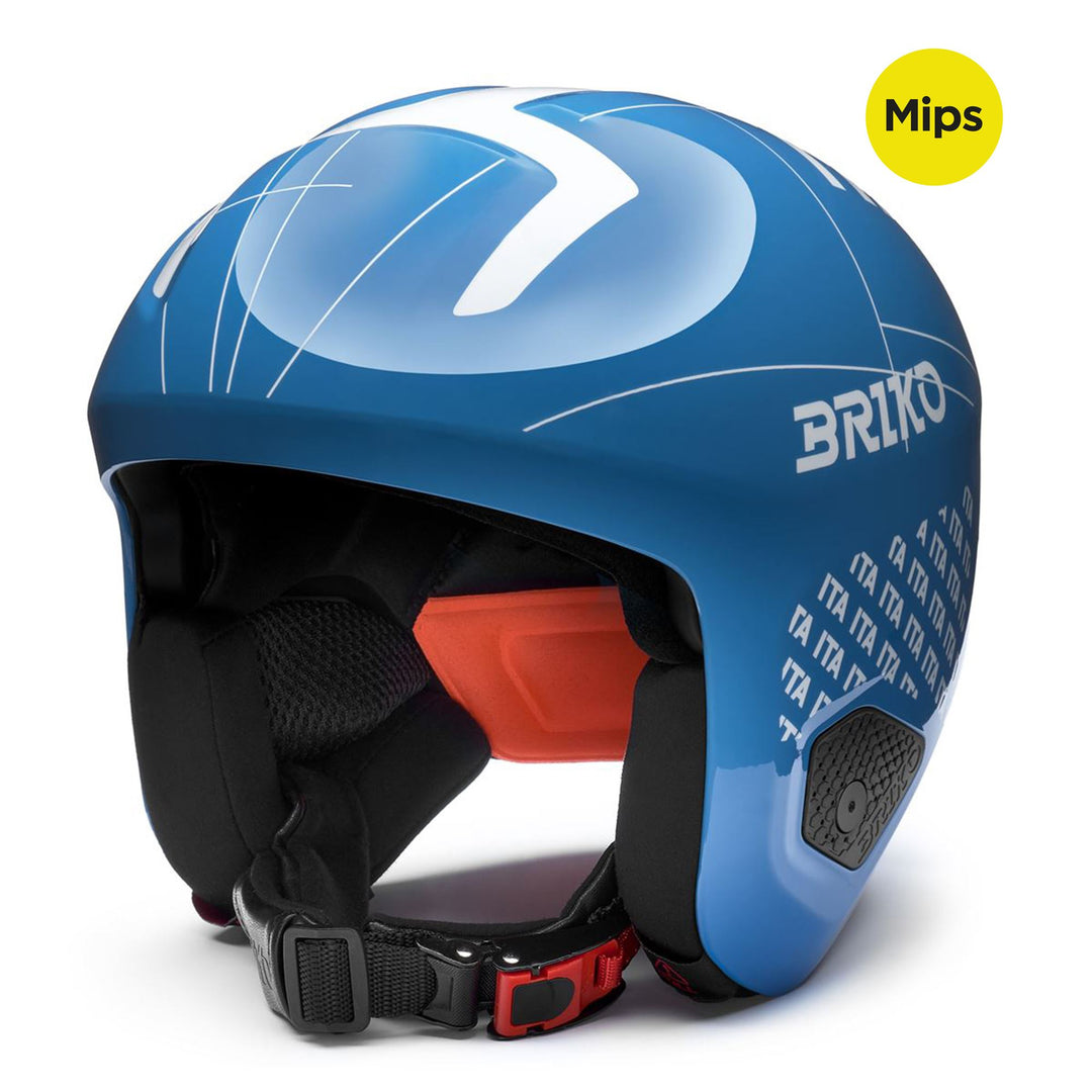 Unisex Blue and White Ski Race Helmet for High Performance main