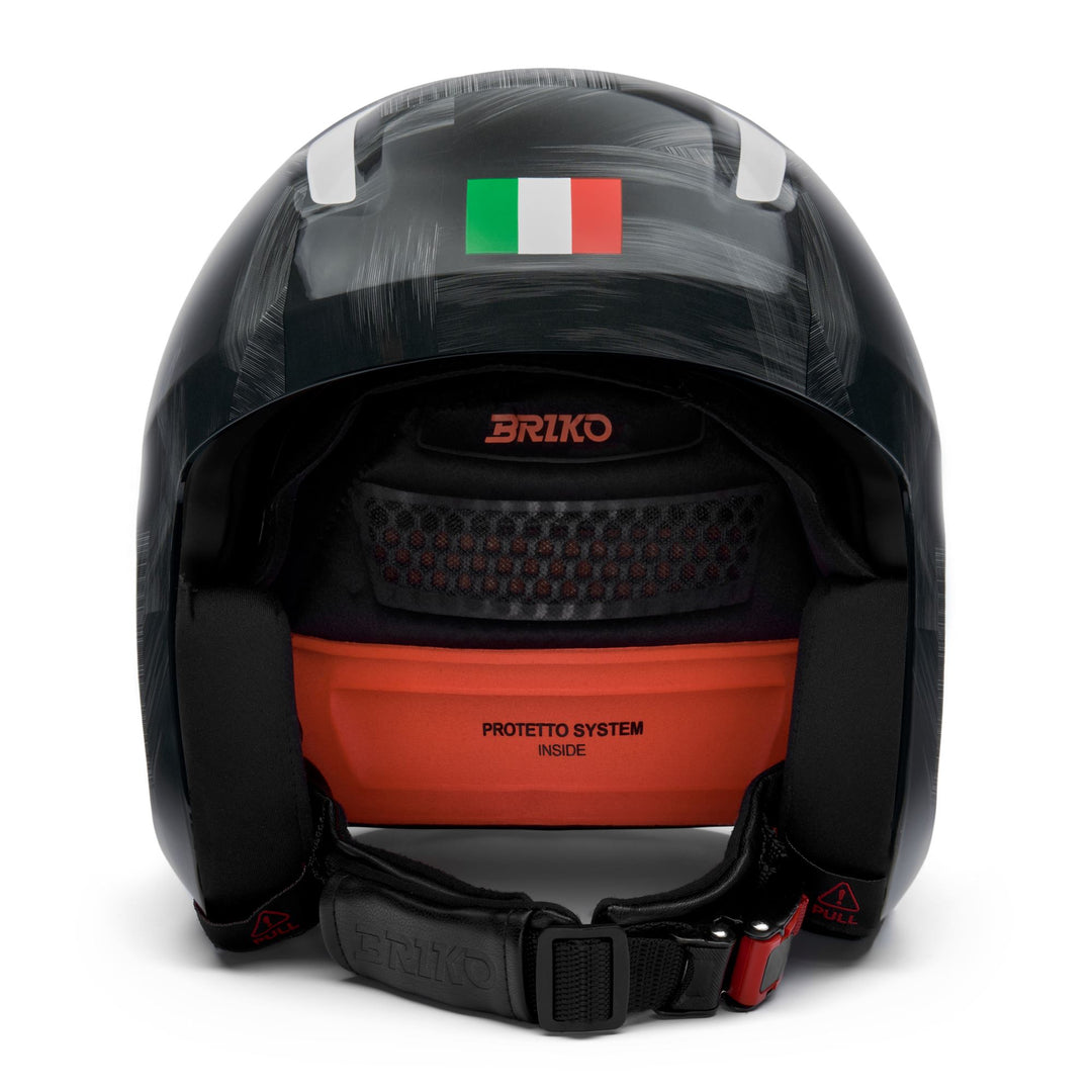 Casque de ski unisexe noir de compétition avec absorption des chocs avancée main