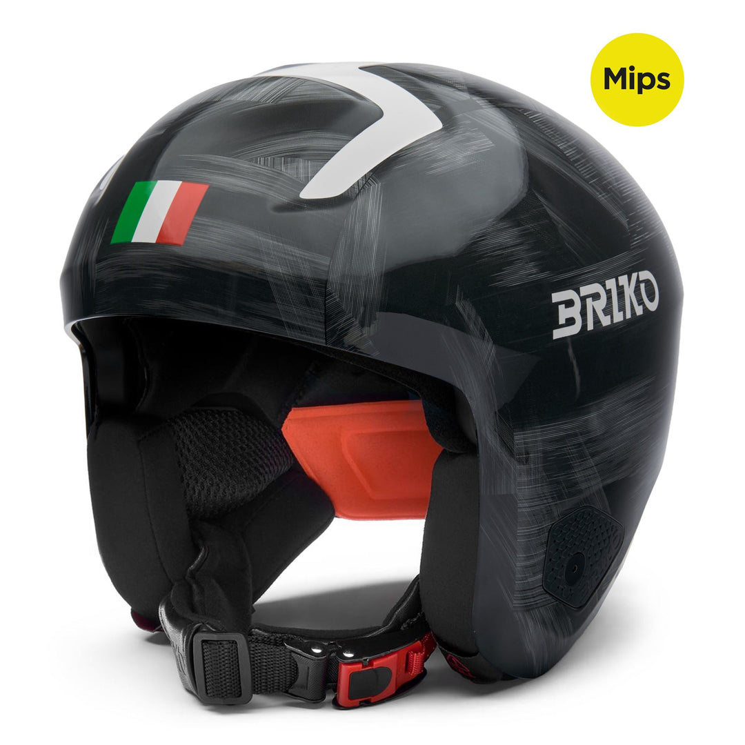 Casque de ski unisexe noir de compétition avec absorption des chocs avancée main