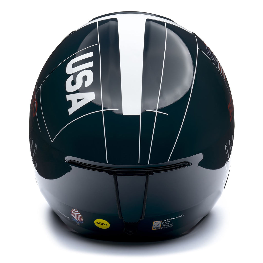 Unisex Blue and White Ski Helmet for Racing with Shock Absorption main