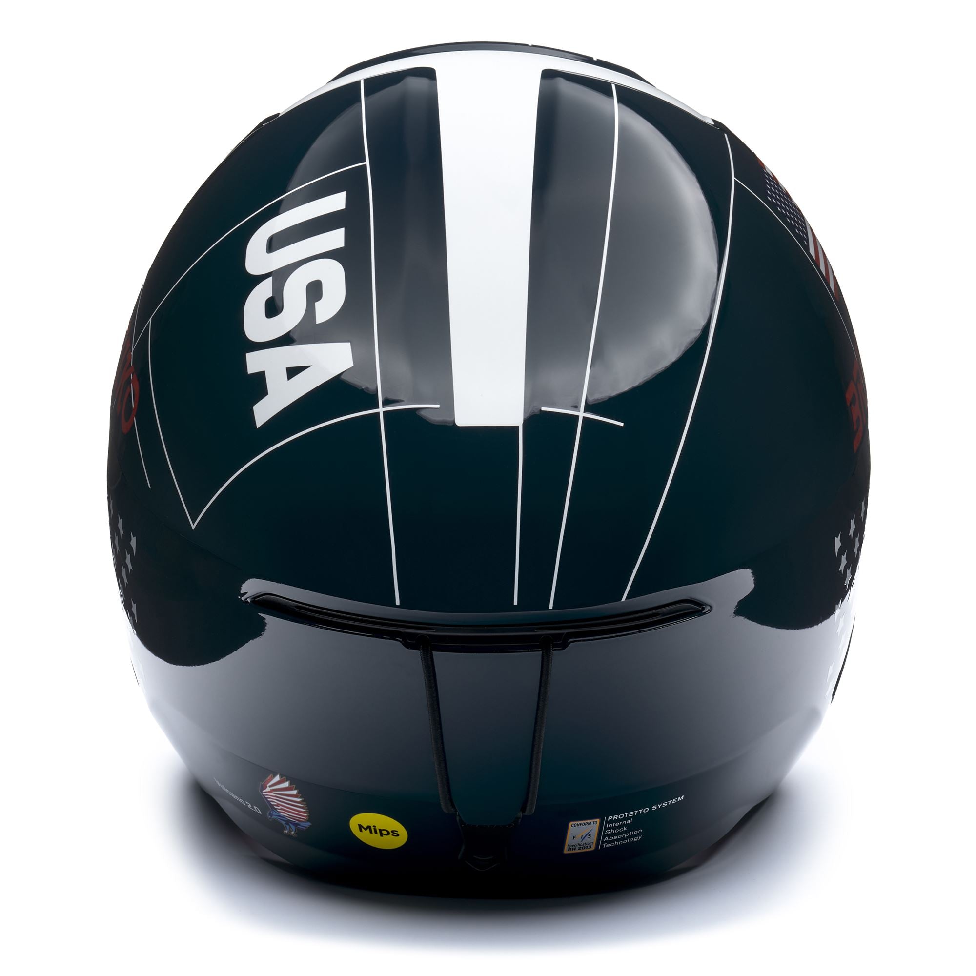 Unisex Blue and White Ski Helmet for Racing with Shock Absorption