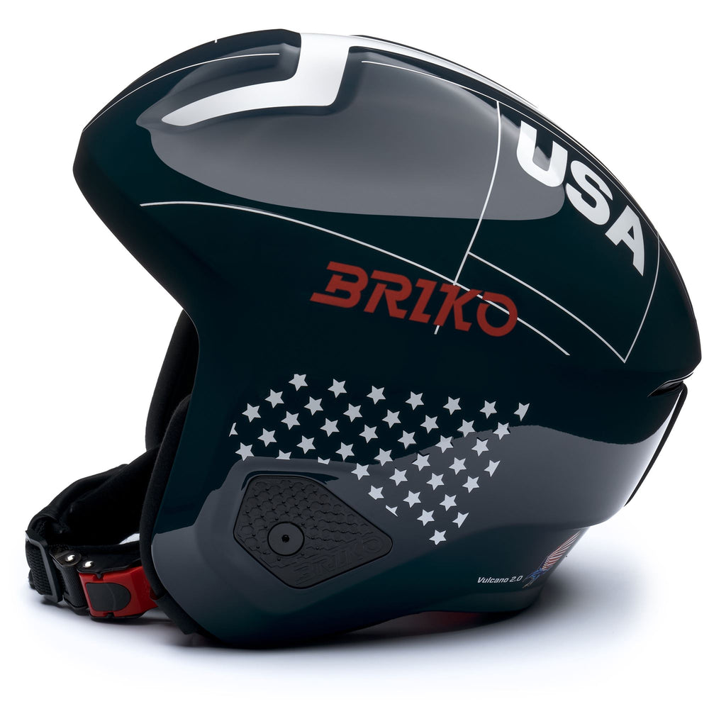 Casco da sci unisex blu e bianco per le gare con assorbimento degli urti 02