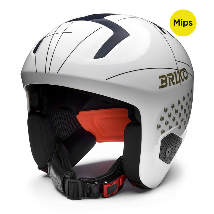Casco da sci unisex bianco e blu per le gare 1