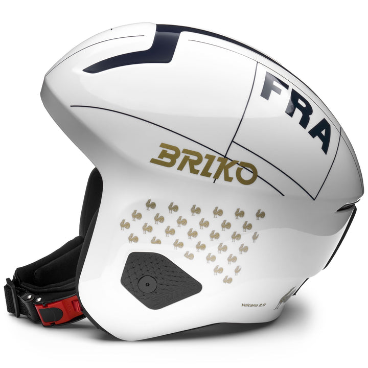 Casco da sci unisex bianco e blu per le gare 2