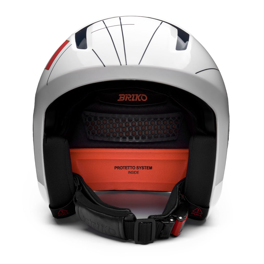 Casco da sci unisex bianco e blu per le gare main