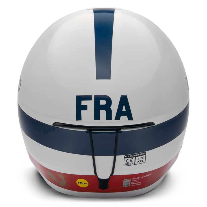 Unisex White Blue Red and Gold Race Helmet for Winter Sports 4