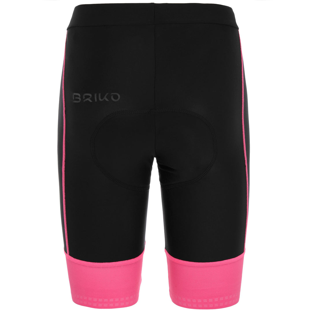 Shorts Woman ULTRALIGHT LADY SHORTS Sport  Shorts Black-Fuchsia Bright Rose | briko Dressed Front (jpg Rgb)	