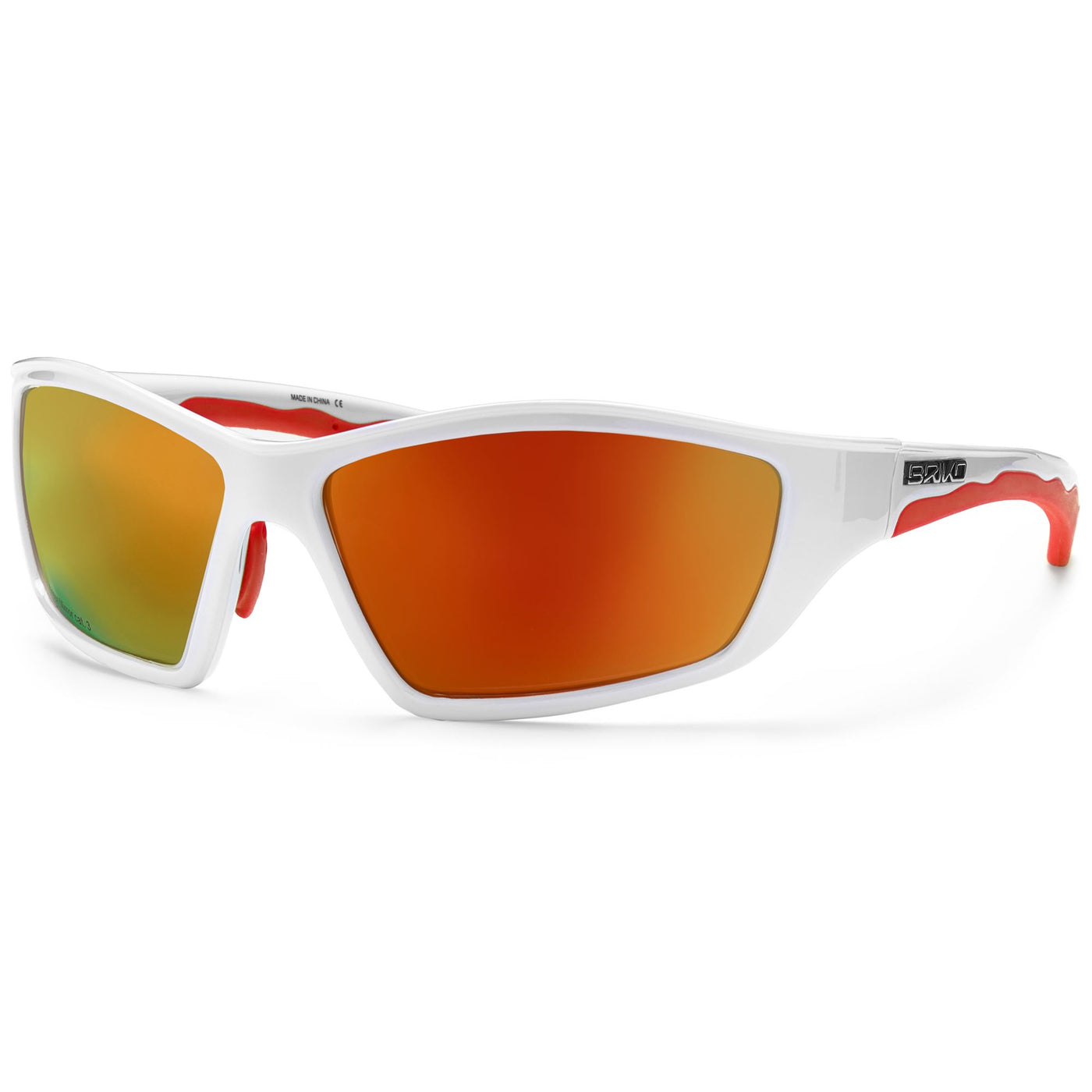 Glasses Unisex ACTION Sunglasses WHITE RED -RM3 Dressed Side (jpg Rgb)		