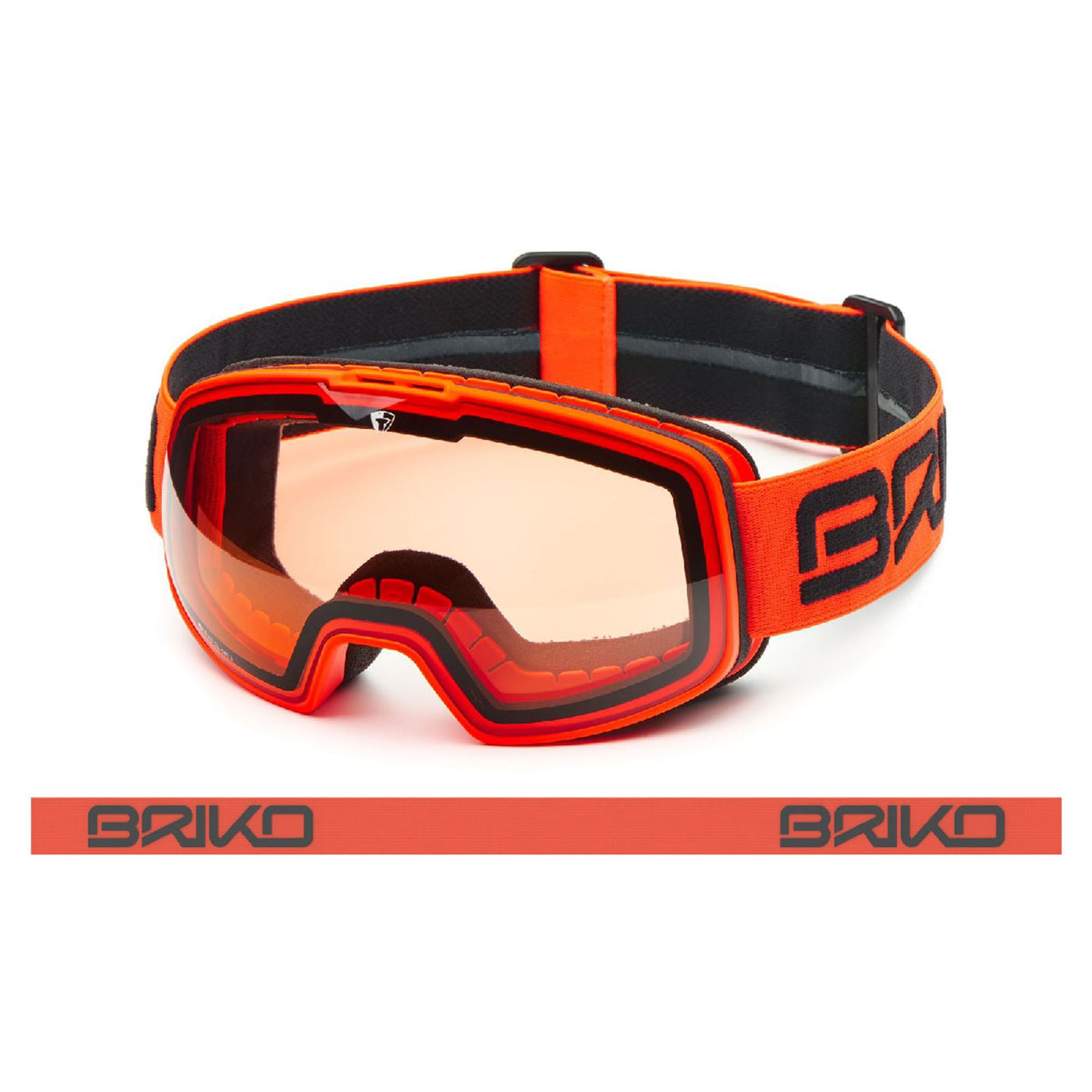 Goggles Unisex Nyira p1 Ski  Goggles MT FL ORANGE BLK -P1 | briko Dressed Front (jpg Rgb)	