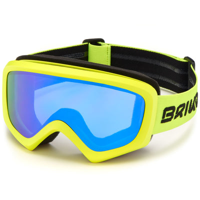 Goggles Kid unisex GEYSER Ski  Goggles YELLOW FLUO-BM2 | briko Photo (jpg Rgb)			