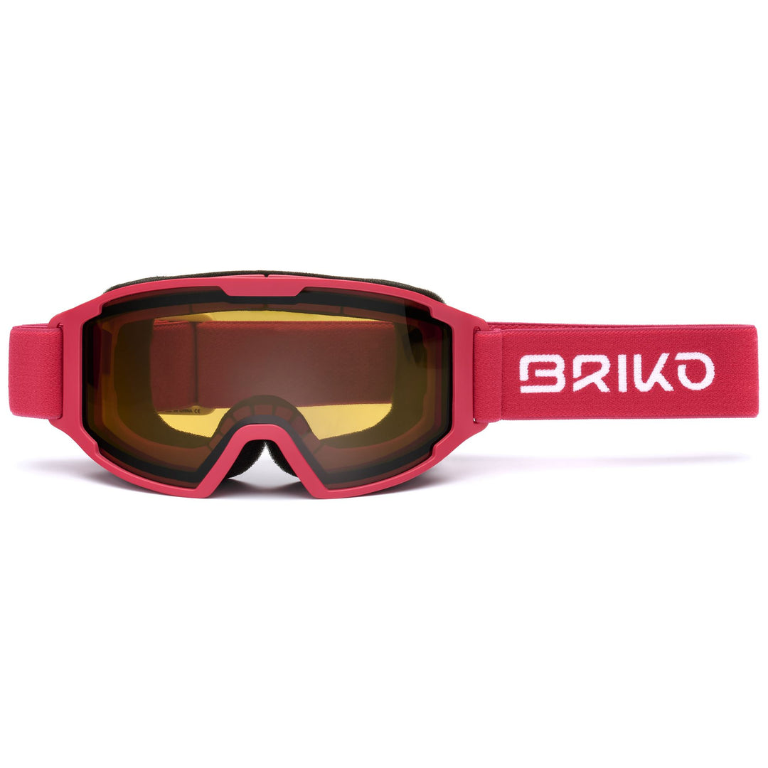 Goggles Kid unisex SAETTA Ski  Goggles PINK MAROON FLUSH - BR2 | briko Dressed Front (jpg Rgb)	
