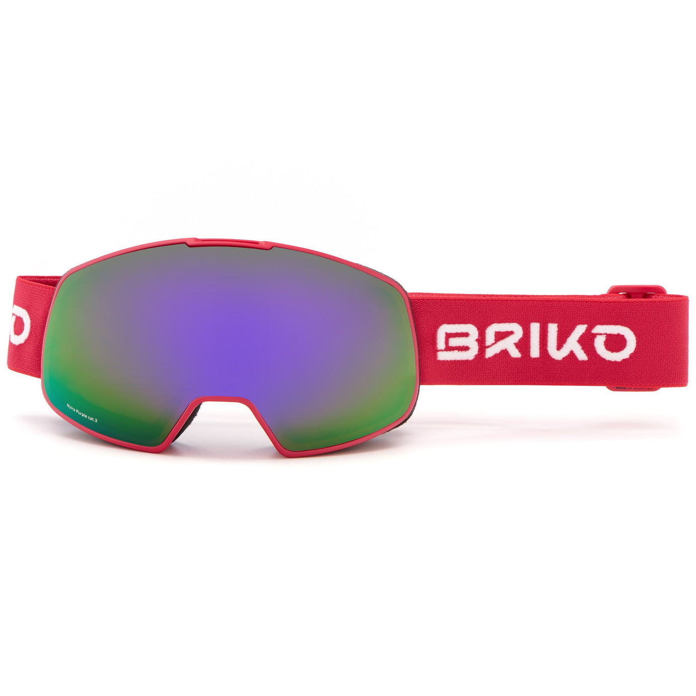 Goggles Unisex NYIRA Ski  Goggles RED RUBINE - PUM3 | briko Dressed Front (jpg Rgb)	