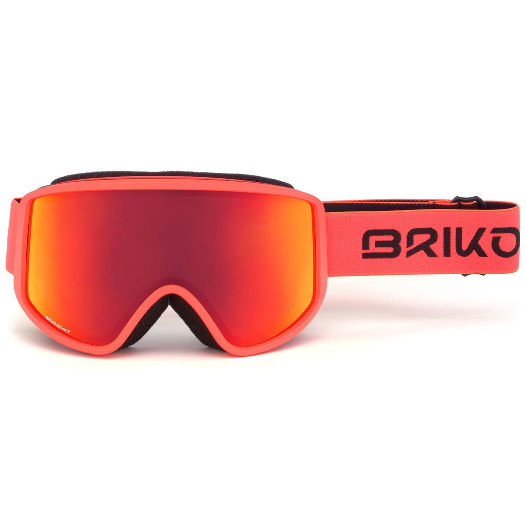 Goggles Unisex HOMER Ski  Goggles ORANGE FLUO - RM2 | briko Dressed Front (jpg Rgb)	
