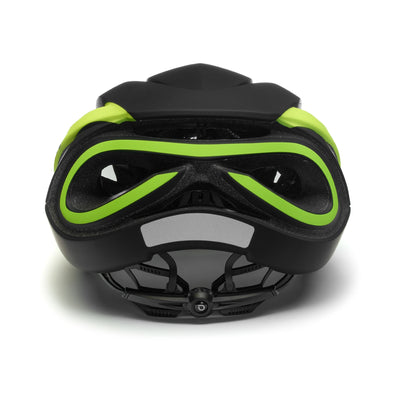 Helmets Unisex QUASAR Helmet MATT BLACK - LIME FLUO Dressed Back (jpg Rgb)		