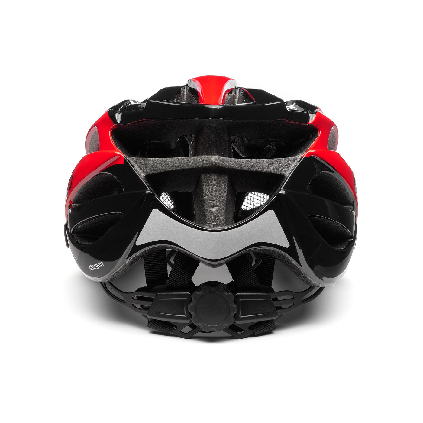 Helmets Unisex MORGAN Helmet SHINY BLACK - RED Dressed Back (jpg Rgb)		