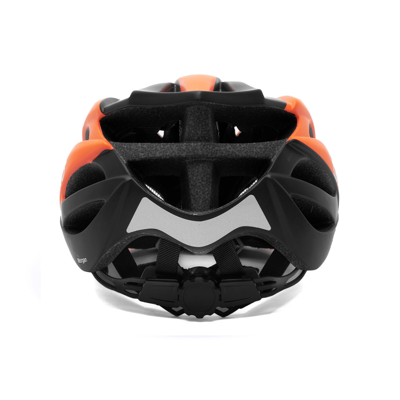 Helmets Unisex MORGAN Helmet ORANGE FLUO BLACK Dressed Back (jpg Rgb)		