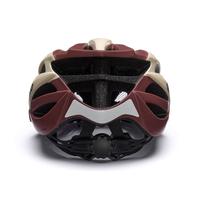 Helmets Unisex MORGAN Helmet MATT BURNT UMBER RED - BEIGE BONE Dressed Back (jpg Rgb)		