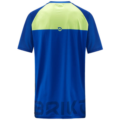 Active Jerseys Man FIERCE MTB Shirt Blu-Blu avio-Lime | briko Dressed Front (jpg Rgb)	