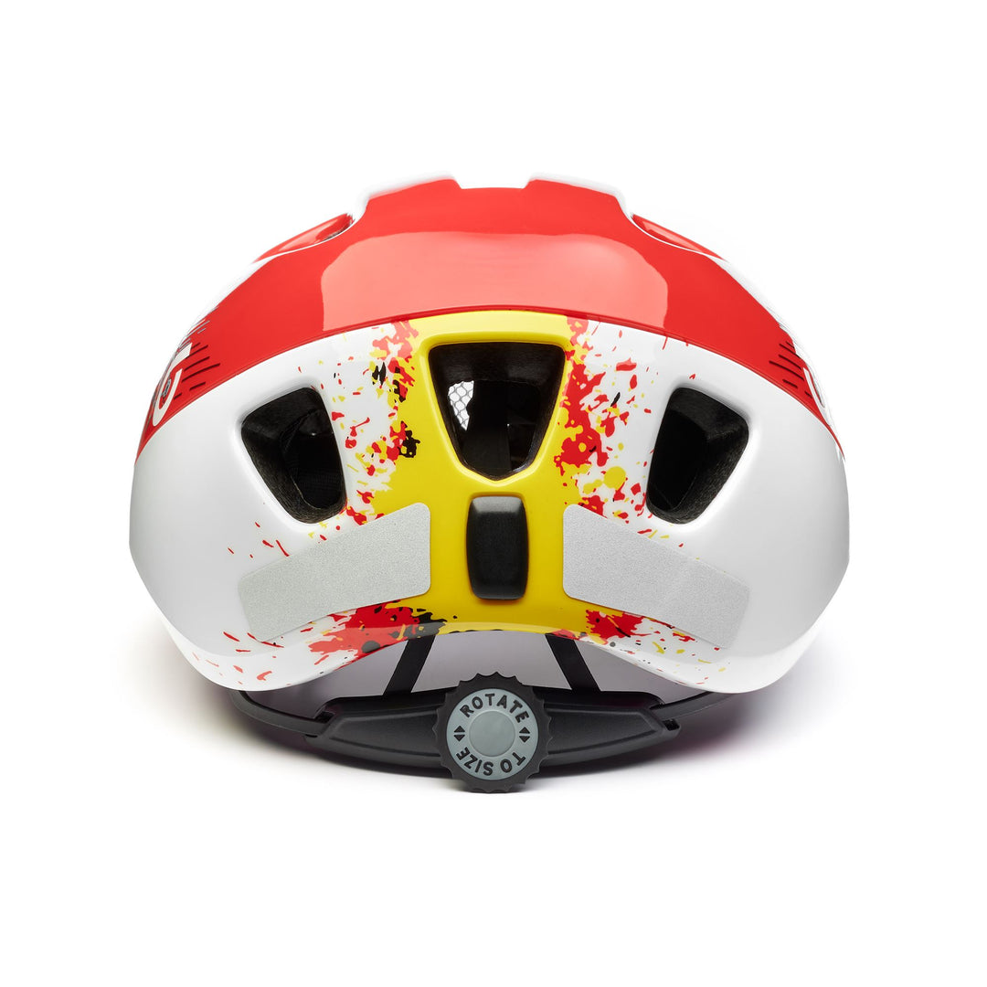 Helmets Kid unisex FURY Helmet SHINY RED - WHITE Dressed Back (jpg Rgb)		