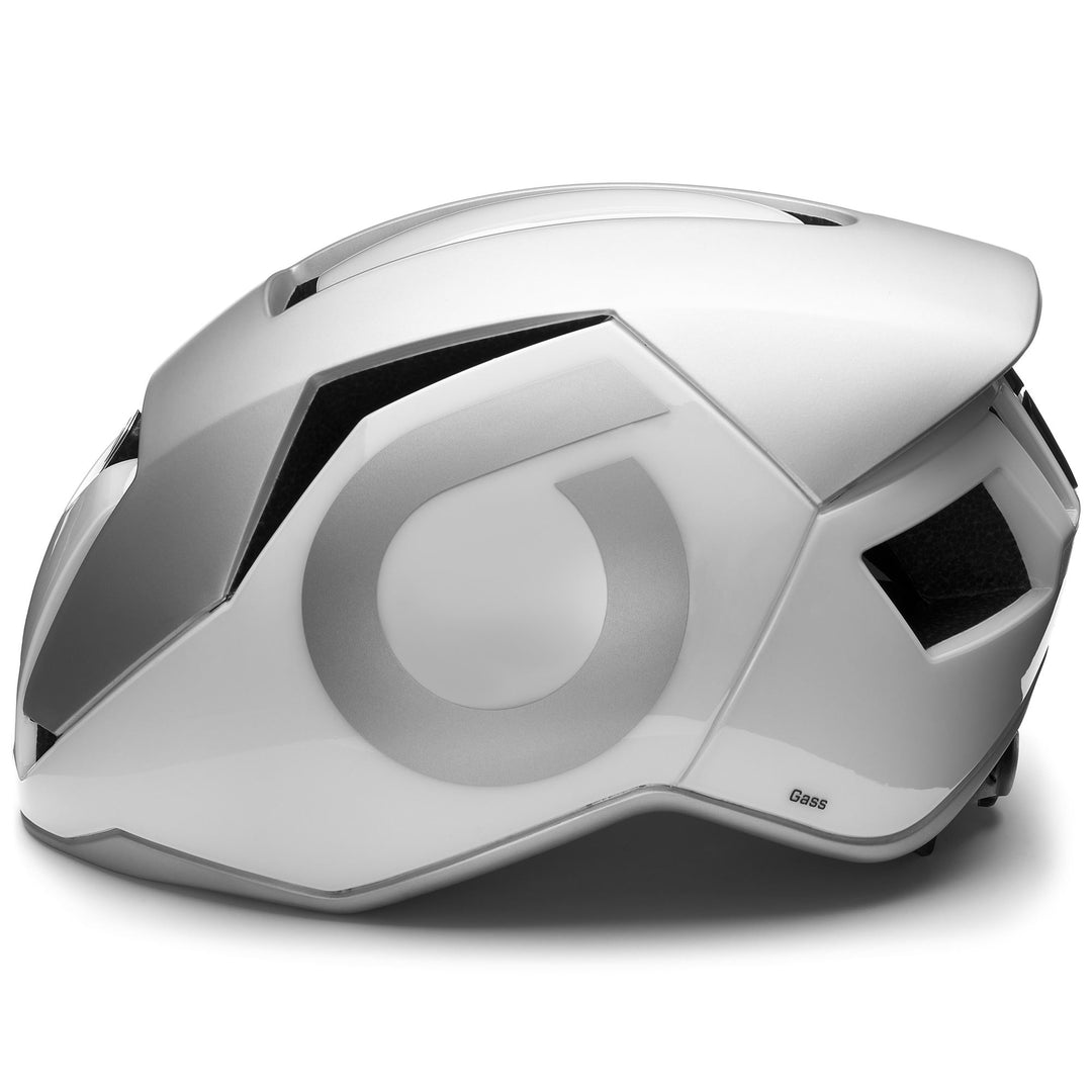 Helmets Unisex GASS 2.0 Helmet SHINY WHITE MATT METALLIC GREY Dressed Front (jpg Rgb)	