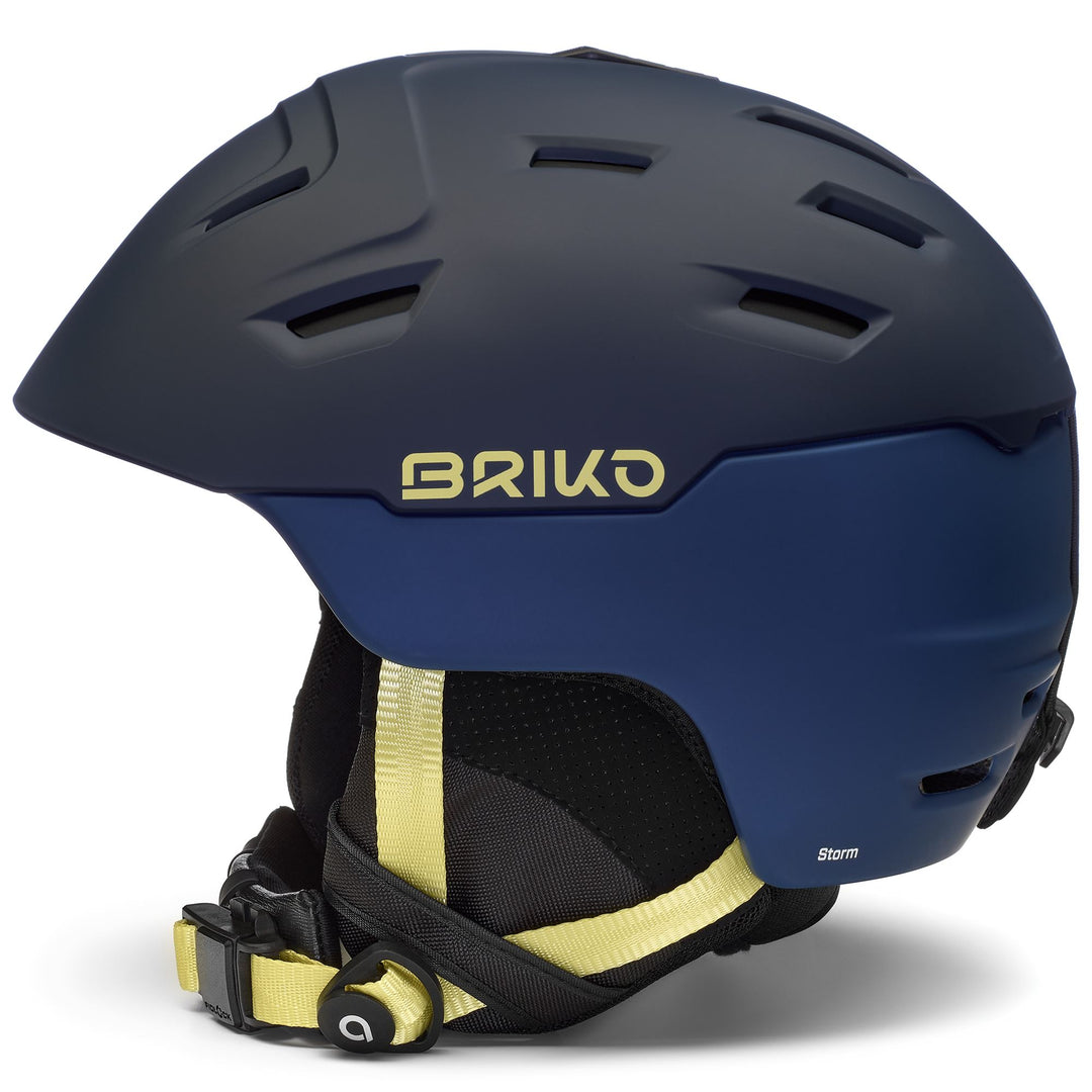 Helmets Unisex STORM 2.0 Helmet BLUE CLOUD BURST - BLUE BISCAY - YELLOW STARSHIP | briko Dressed Front (jpg Rgb)	
