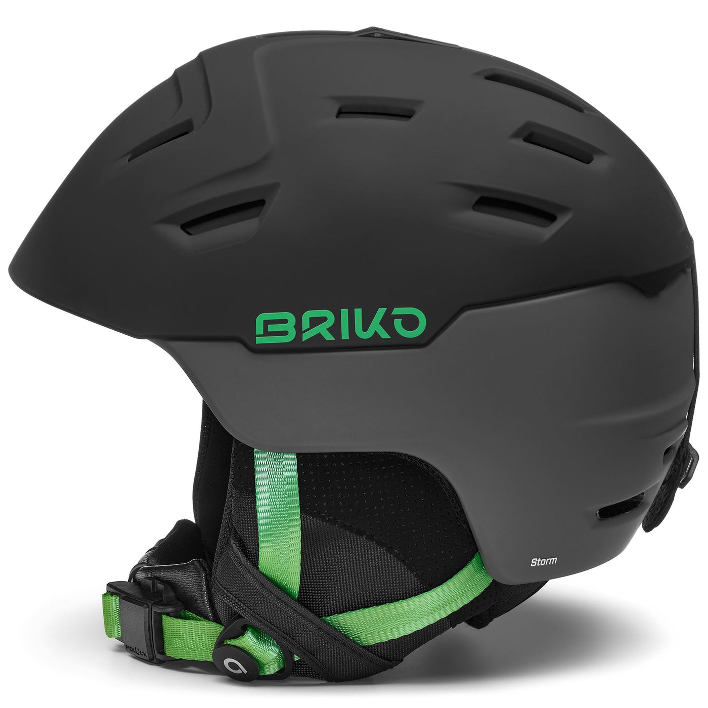 Helmets Unisex STORM 2.0 Helmet DARK GREY SHARK - GREY ABBEY - GREEN EUCALYPTUS | briko Dressed Front (jpg Rgb)	