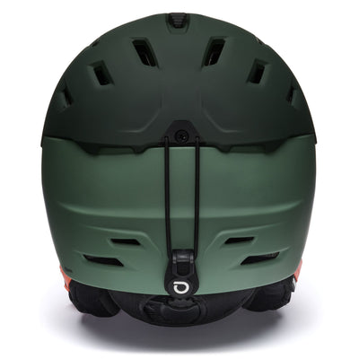 Helmets Unisex STORM 2.0 Helmet MATT TIMBER GREEN - CUTTY SARK GREEN - POMEGRANATE ORANGE Dressed Back (jpg Rgb)		
