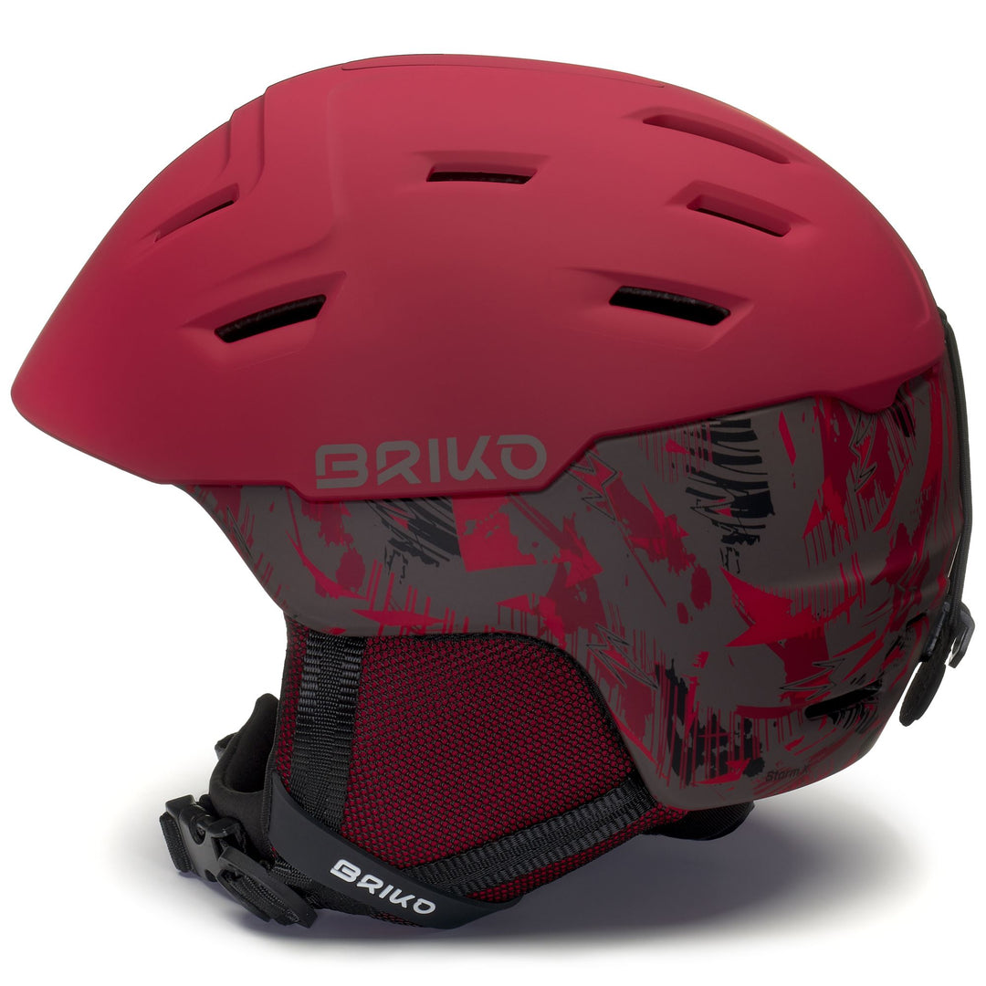 Helmets Unisex STORM X Helmet MATT OLD BRICK RED - MONZA RED - DORADO BROWN Dressed Front (jpg Rgb)	