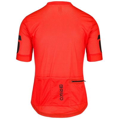 Active Jerseys Man GRANFONDO JERSEY 2.0 Shirt RED FLAME POINT | briko Dressed Front (jpg Rgb)	