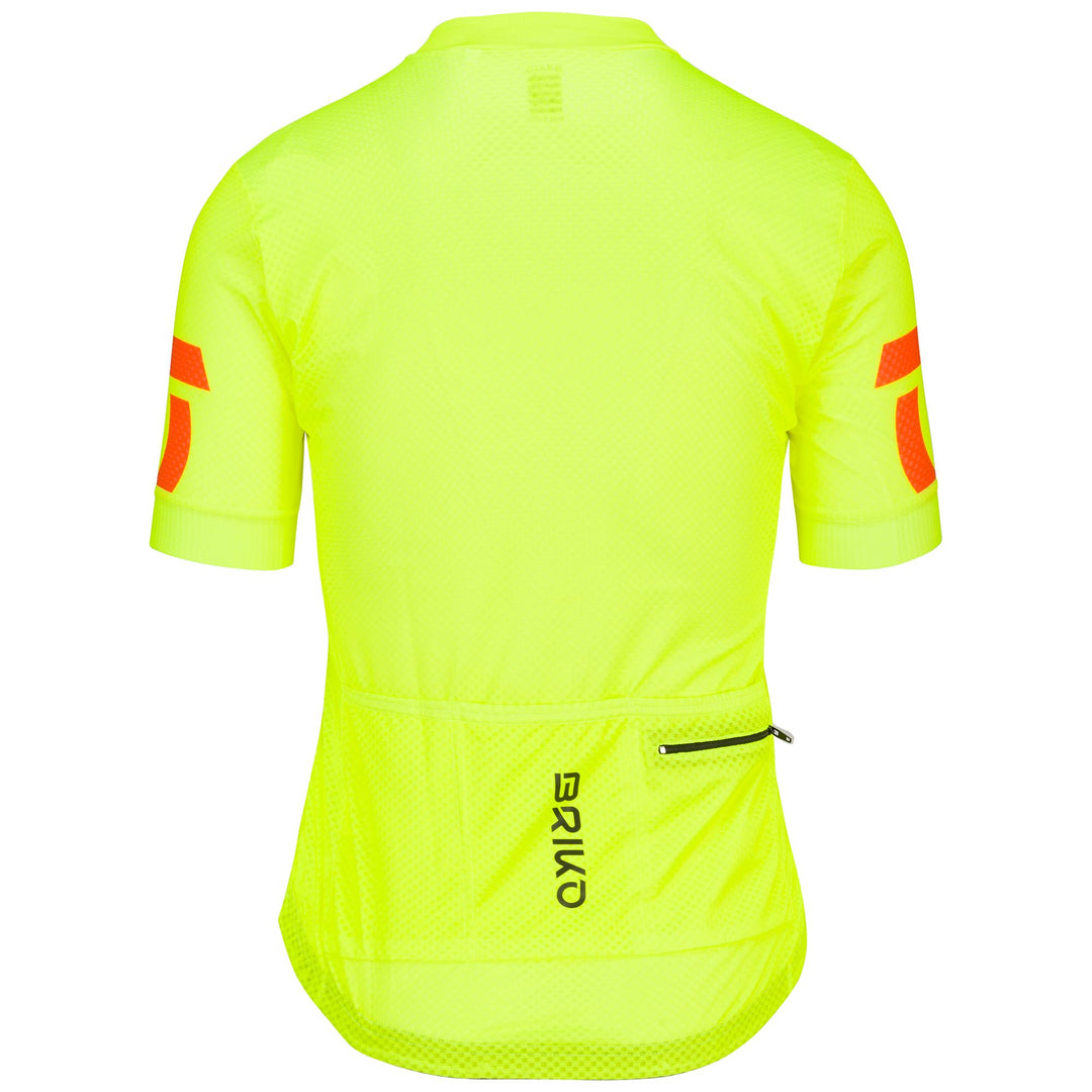 Active Jerseys Man GRANFONDO JERSEY 2.0 Shirt LIME FLUO | briko Dressed Front (jpg Rgb)	
