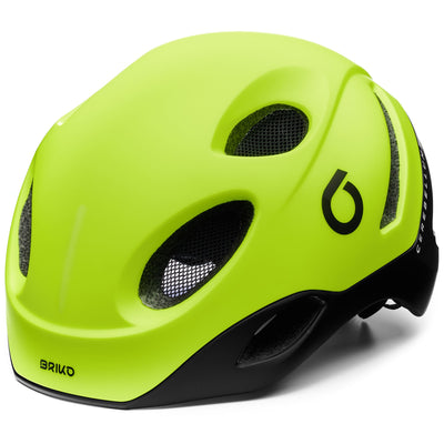 Helmets Unisex E - ONE LED Helmet LIME FLUO -  BLACK | briko Photo (jpg Rgb)			