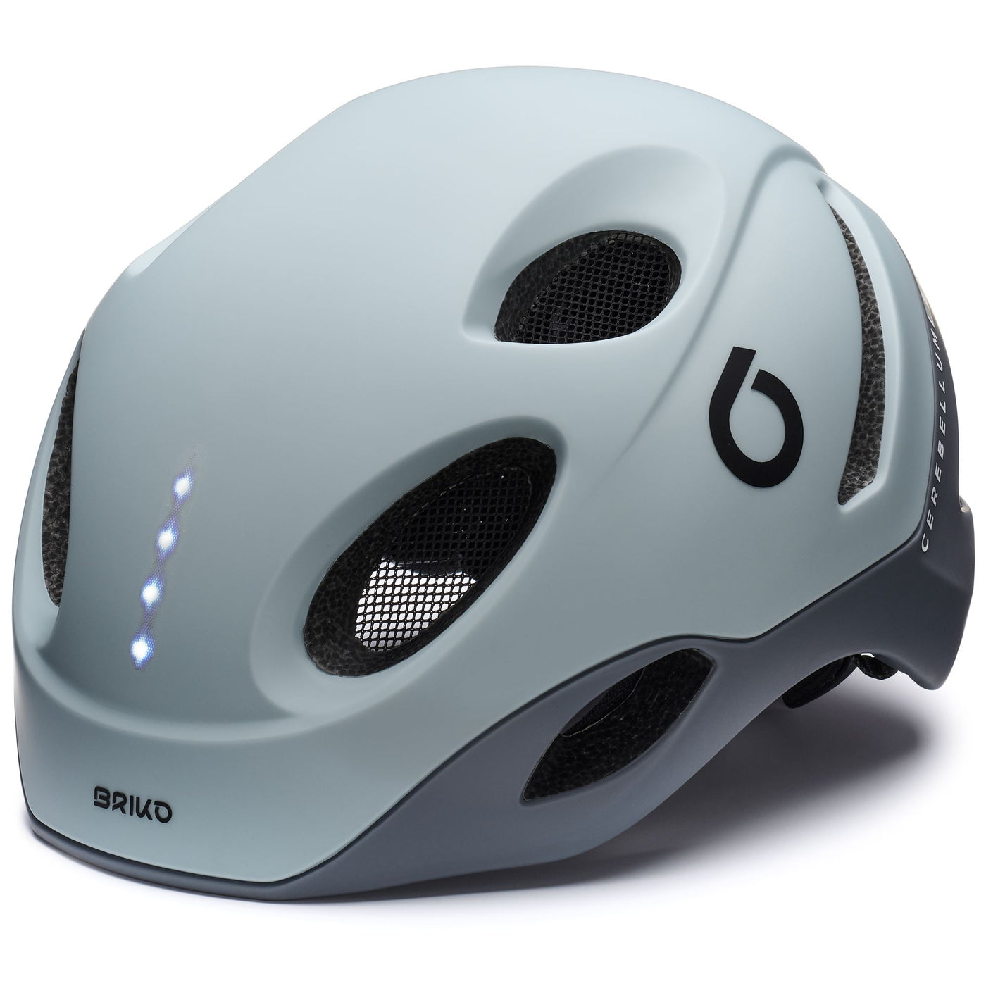 Helmets Unisex E - ONE LED Helmet MATT EDWARD GREY - SHUTTLE GREY Dressed Front (jpg Rgb)	