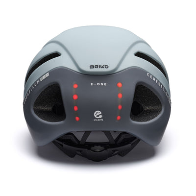 Helmets Unisex E - ONE LED Helmet MATT EDWARD GREY - SHUTTLE GREY Dressed Front Double		