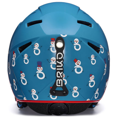 Helmets Kid unisex KODIAKINO 2.0 Helmet SHINY ALLPORTS BLUE - MONZA RED - SNOWMAN Dressed Back (jpg Rgb)		