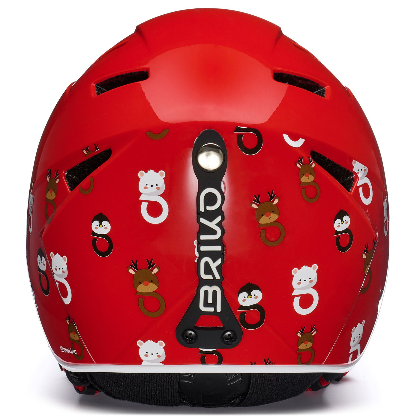 Helmets Kid unisex KODIAKINO 2.0 Helmet SHINY MONZA RED - WHITE - ANIMAL Dressed Back (jpg Rgb)		