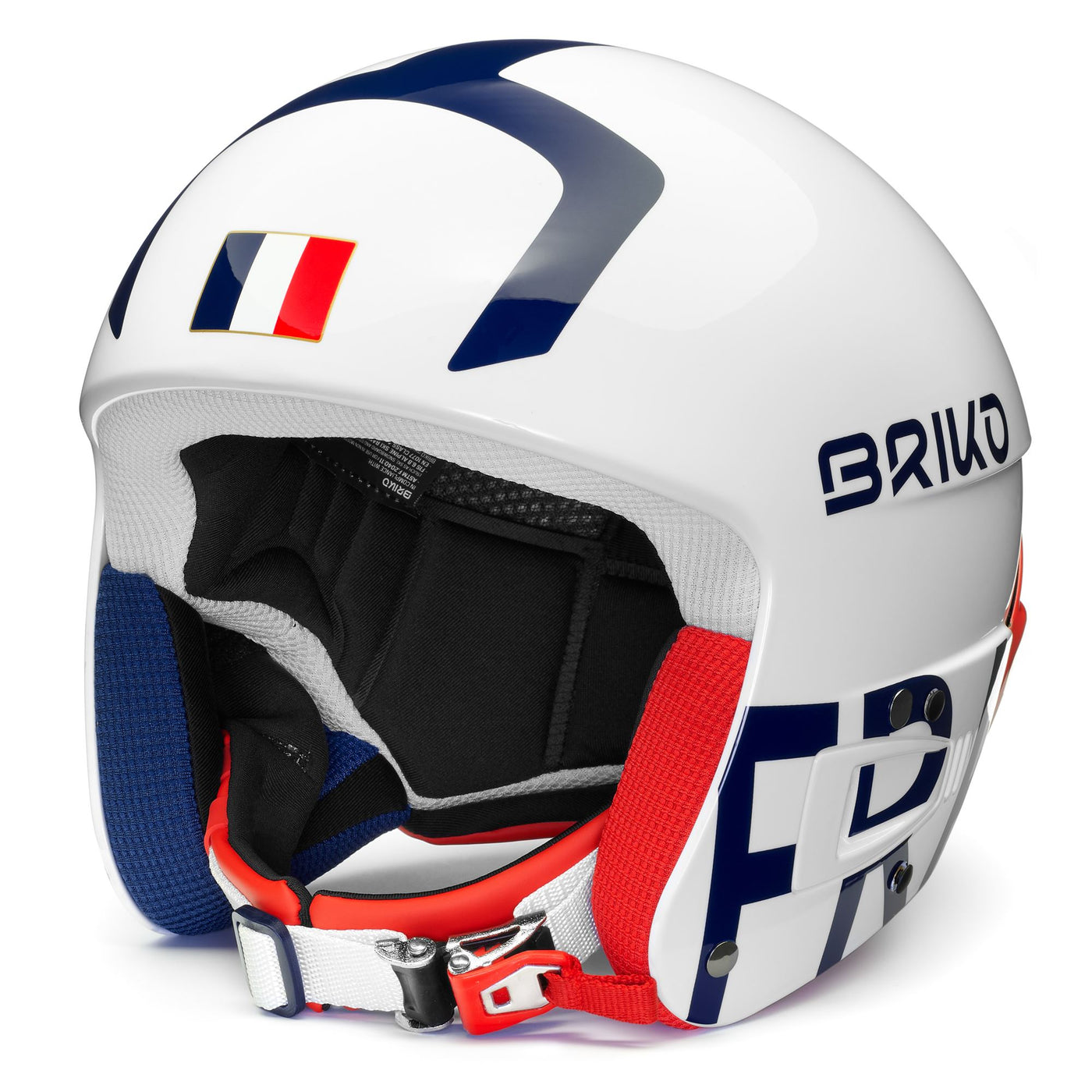 Helmets Unisex VULCANO FIS 6.8 - FRANCE Helmet SHINY WHITE BLUE RED Photo (jpg Rgb)			