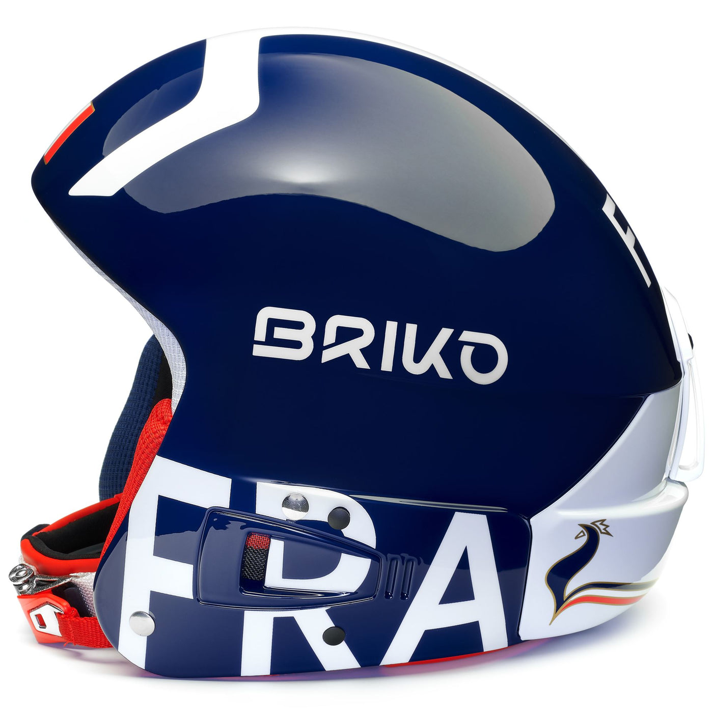 Helmets Unisex VULCANO FIS 6.8 - FRANCE Helmet SHINY BLUE WHITE Dressed Front (jpg Rgb)	